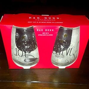 3/$18.  Rae Dunn Stemless Glasses